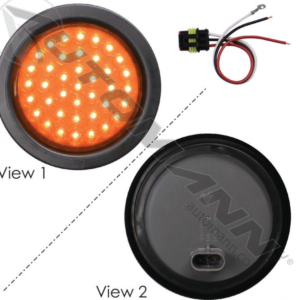 Aux Flashing Light Kit LED 4in Amber